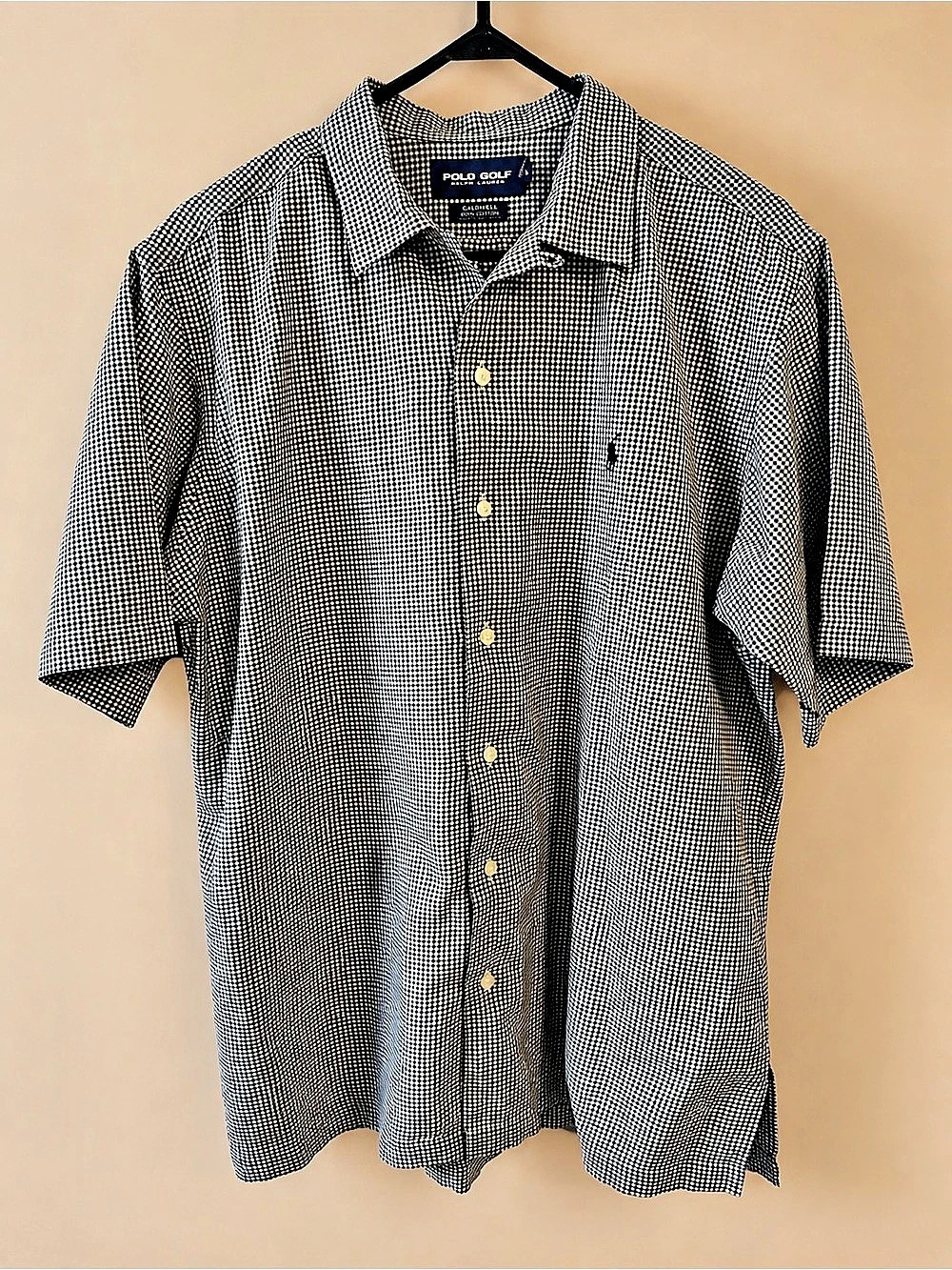 Polo Ralph Lauren Houndstooth Cotton Shirt Size Medium Like New
